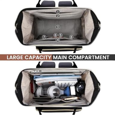 LOVEVOOK Laptop Backpack for Women, 15.6 Inch Work Business Backpacks Purse With Large Capacity, Waterproof Nurse Bag College Bookbag for School, Waterproof Casual Daypack for Travel - Image 2