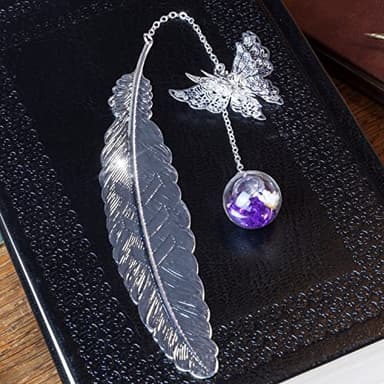 Toirxarn Silver Feather Bookmark with Butterfly Pendant & Gift Box – Elegant Gift for Women, Moms & Teachers – Ideal for Mother’s Day, Teacher Appreciation, Graduation, Birthday, and Book Lovers - Image 8