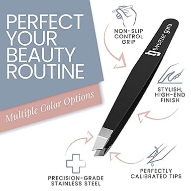 Tweezer Guru Tweezers for Women Facial Hair & Men – Precision Slant-Pointed Eyebrow Tweezer for Ingrown Hair, Blackhead & Splinter Removal (2 Pink) - Image 2