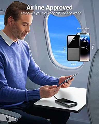 Portable Charger Power Bank - 15000mAh Fast Charging Powerbank Travel Camping Essential Battery Pack with Built in 22.5W Output Cable Compatible with iPhone 17 16 15 14 13 Samsung Google iPad, 1 Pack - Image 7