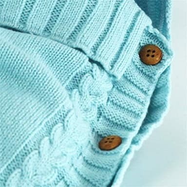 XMWEALTHY Newborn Baby Wrap Swaddle Blanket Knit Sleeping Bag Receiving Blankets Stroller Wrap for Baby(Sky Blue) (0-6 Month - Image 6