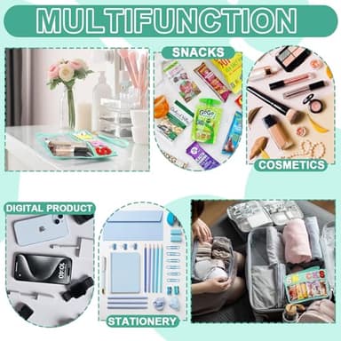 Snack Bag for Travel - Clear Chenille Varsity Letter Flat Pouch with Zipper, Waterproof Clear PVC&PU Preppy Patch Makeup Cosmetic tote Bags for Women (Green-Snacks) - Image 5