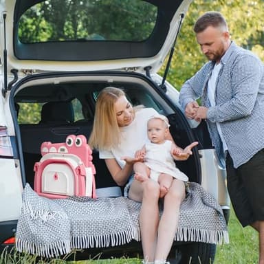 Collapsible Baby Bathtub for Newborn, Foldable Baby Bath Tub with Thermometer & Soft Floating Cushion & Drain Hole, Portable Travel Infant Bath Tubs for Newborns to Toddler 0-36 Months Girl, Pink - Image 6