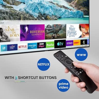 Universal Remote Control Compatible for All Samsung TV LED QLED UHD SUHD HDR LCD Frame Curved Solar HDTV 4K 8K 3D Smart TV Remote Replacement, with Buttons for Netflix, Prime Video, WWW - Image 3