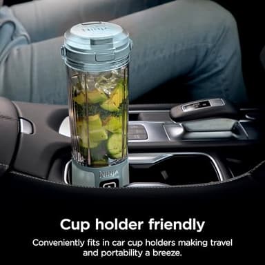Ninja Blast Portable Blender & Accessories, Cordless, 18oz. Vessel, Personal Blender for Shakes & Smoothies, Leakproof Lid & Sip Spout, USB-C Cord, Dishwasher Safe Parts, BPA Free, Soft Sage, CL155ASG - Image 4