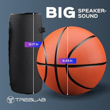 TREBLAB Ultra Loud Wireless Speaker - 60W Stereo Sound with Deep Bass, 20H Playtime, Powerbank, Waterproof, Loudest Portable Bluetooth Speaker for Home, Outdoor Party, Beach, Work, Travel, HD-Max - Image 11