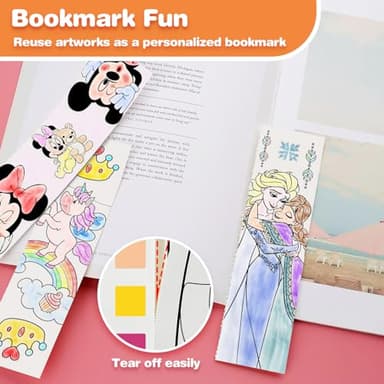 Paint with Water Coloring Books for Kids - 5 Pack, Pocket Mess Free Watercolor Painting Kit, Water Color Paint Set Arts and Crafts Gift for Girls Ages 4 5 6 7 8+, Travel Activity Toy - Image 6