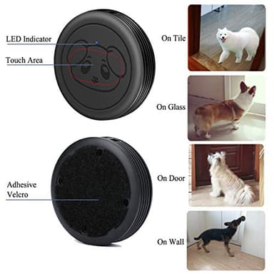 EverNary Dog Door Bell, Wireless Doggie Doorbells for Potty Training, Door Bell for Dogs to Go Outside, Dog Bells to with 1 Receiver and 2 Waterproof Transmitters (Black) - Image 3