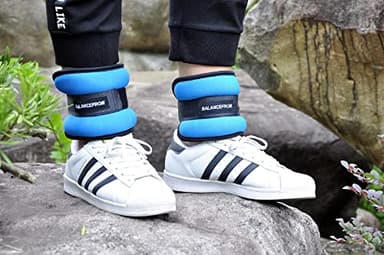 Fitvids Fully Adjustable Ankle Wrist Arm Leg Weights, 2 lbs each (4-lb pair), Blue - Image 5