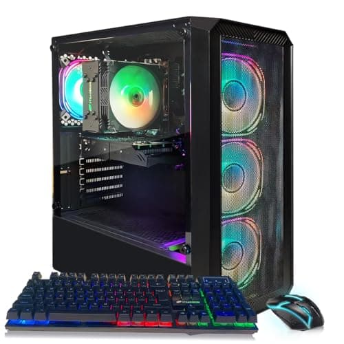 STGAubron Gaming PC Computer Desktop, 13th Gen Intel Core i5-13400F up to 4.6G, GeForce RTX 3050 6G, 16G DDR4, 512G SSD, RGB Fan x4, WiFi 6 & BT 5.2, Windows 11 Home - Image 1