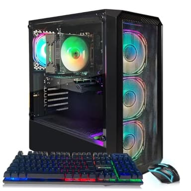STGAubron Gaming PC Computer Desktop, 13th Gen Intel Core i5-13400F up to 4.6G, GeForce RTX 3050 6G, 16G DDR4, 512G SSD, RGB Fan x4, WiFi 6 & BT 5.2, Windows 11 Home - Image 1