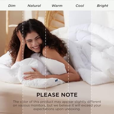 Bedsure Comforter Duvet Insert - Quilted Comforters King Size, All Season Duvet, GentleSoft Down Alternative Bedding, with 8 Tabs, Gifts for Women/Men, White, King 90 x 102 Inches - Image 9