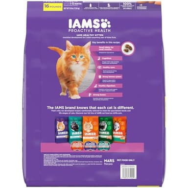 IAMS Proactive Health Healthy Kitten Dry Cat Food with Chicken, 16 lb. Bag - Image 2