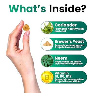 Flea and Tick Prevention for Dogs Chewables - Made in USA - Natural Flea and Tick Chews Supplement - Oral Pills for Dogs - Pest Defense - All Breeds and Ages - 120 Soft Tablets - Image 3