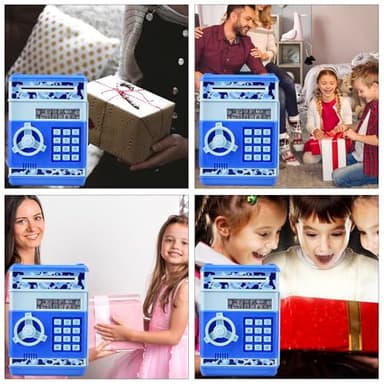 HUSAN Piggy Banks Money Banks for Kids, Electronic Password Code Money Banks ATM Banks Box Coin Bank for Children Boys and Girls (Camo Blue) - Image 6