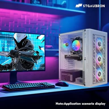 STGAubron Gaming PC Computer Desktop, GeForce GTX 1660 Super 6G, Intel Core i7 8th Gen up to 4.1GHz, 16G DDR4, 1T SSD, WiFi 6 & BT 5.2, RGB Fan x4, Windows 11 Home - Image 4