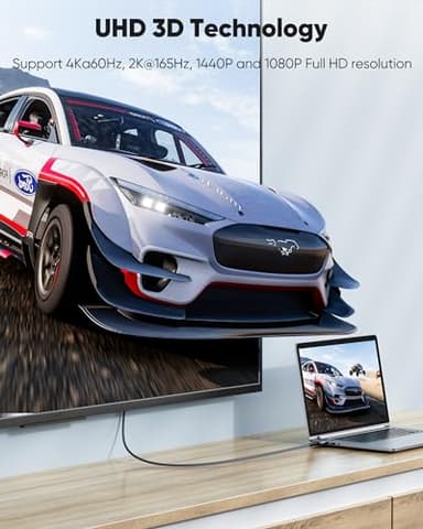 Highwings Mini HDMI to HDMI Cable 10FT, 4K 60Hz High Speed HDMI to Mini HDMI Cable Male Bi-Directional 2.0 Cord, for HDTV, Tablet, Camera and Camcorder [Aluminum Shell, Nylon Braided] - Image 3