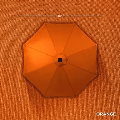 Best Choice Products 10ft Solar Polyester LED Lighted Patio Umbrella w/Tilt Adjustment and UV-Resistant Fabric - Orange - Image 4