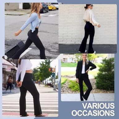 3 Packs Leggings with Pockets for Women, Soft High Waisted Tummy Control Workout Yoga Pants… - Image 4