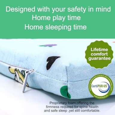 VUCWS 2025 Upgraded Pack and Play Mattress 38" x 26" Soft Firm Premium Foam Pack N Play Mattresses Odorless Breathable Comfort Baby Foam Portable Playpen Mattresses (Tri-fold Dinosaur) - Image 3