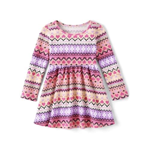 The Children's Place,and Toddler Long Sleeve Fashion Dress,3T