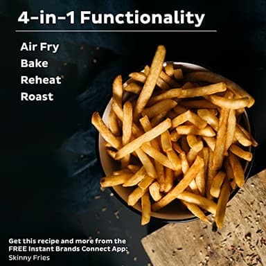 Instant Pot Vortex 2QT Mini Air Fryer,Small Air fryer that Crisps,Reheats, Bakes, Roasts for Quick Easy Meals,Includes over 100 In-App Recipes,is Dishwasher-Safe,from the Makers of Instant Pot, White - Image 3