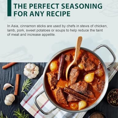 Soeos Cinnamon Sticks, 16 oz (454g), 3.5" Length, 100% Raw, Non-GMO, Kosher Certified, Whole Cinnamon Sticks Seasoning Spice for Coffee, Baking, Cooking and Beverages - Image 5