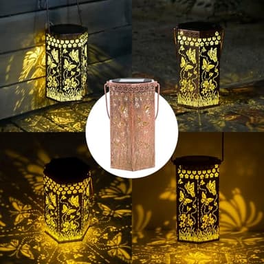 Styleonme Butterfly Lover Solar Light, Mother's Day Lantern Gift for Mom Grandma Women Sister, Hanging Image Butterflys Lanterns, Yard Corridor Garden Decor, Thanksgiving Day, Birthday Gifts - Image 5