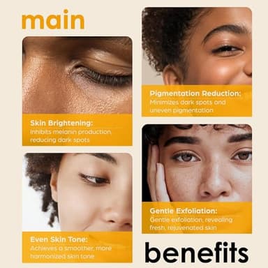 Kojic Acid Soap + African Net Sponge (2 pack X 142g Turmeric bars) Dark spot remover & Scars - Original Japanese Complex Vitamin C, Hyaluronic Acid, retinol, shea butter (Citrus) - Image 2