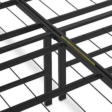 Amazon Basics Bed Frame with Storage, Foldable Metal Platform, Sturdy Steel, No Box Spring Needed, 14-inch High, Tool-Free Setup, Queen Size, Black - Image 8