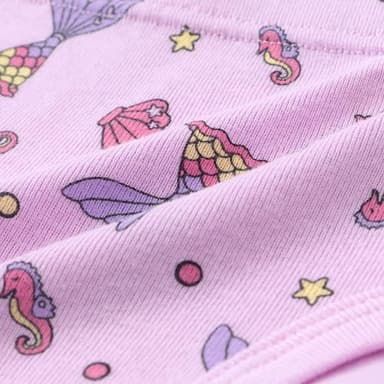 Slenily Little Girls Underwear Parachute Prints Kids Cool Mermaid Panties Soft Cotton Comfort Breathable Briefs Toddler Flower Undies (Pack of 6) Size 3T - Image 6