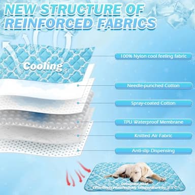 EXPAWLORER Dog Cooling Mat-28.3''*47.2'' Upgraded Extra Large Cooling Pad for Dog Dogs Cats Pets in Summer Keep Cool,Washable,Non-Slip Blanket for Grate Sofa Bed Outdoor - Image 3