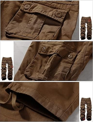 Match Men's Wild Cargo Pants(Camel,30) - Image 6