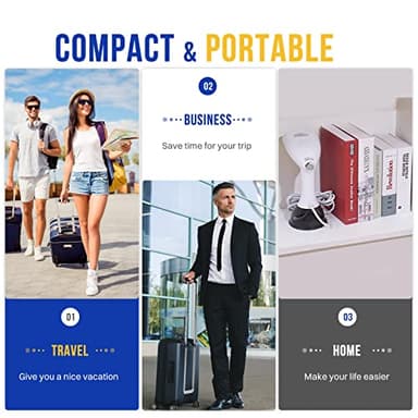 Rolipo Steamer for Clothes 1350W, Clothes Steamer for Home, Office, Travel, Upgraded 400ML Large Capacity Water Tank, Wrinkle Remover - Image 8