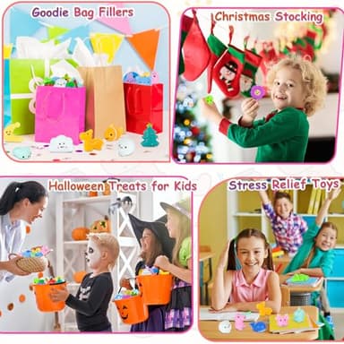 36PCS Mochi Squishy Toys for Kids Party Favors Birthday Goody Bags Fruit Mochi Squishies Kawaii Squishy Toys Stress Relief Toy Classroom Prize Treasure Box Reward Easter Egg Fillers Valentine Day Gift - Image 5