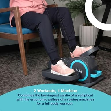 Cubii Total Body - Compact 2-in-1 Elliptical with 12 Resistance Levels, Low-Impact Cardio & Strength Training with an Ergonomic Pulley System for a Full-Body Workout Anywhere You Sit - Adult to Senior - Image 6