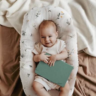 Gllquen Baby Muslin Bassinet Sheets 3 Pack, Breathable Elastic Cozy Fitted Cotton Bassinet Mattress Sheet for Baby Boy Girls, Fit for Hourglass Oval Rectangular Cradle Pad Sheets 33"x17" (Green) - Image 2