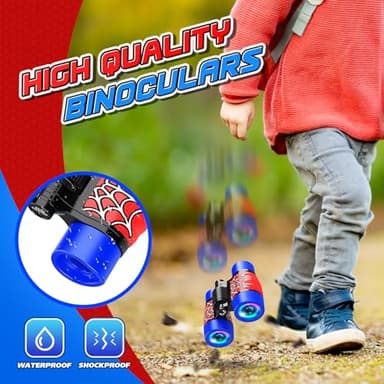 Binoculars Toys for Kids Ages 3-8: Spidolapse Outdoor Adventure Toy with Bird Watching Guide for 4 5 6 7 8 Year Old Boys Girls Birthday Gifts Toddler Travel Camping Binoculars Toy Age 4-6 - Image 5