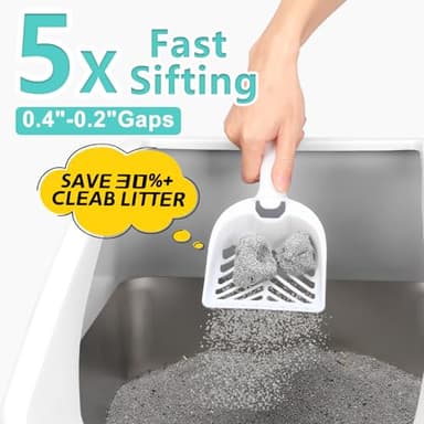 2 Pack Stainless Steel Litter Box | XL Enclosed Cat Litter Boxes with Lid for Big Cats and Multi-Cats | High Sided, Anti-Urine Leakage | Non-Stick Bottom（Silver Gray） - Image 7