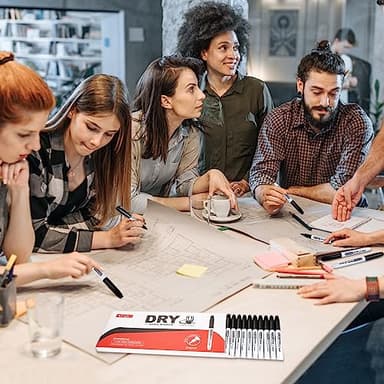 SFAIH Fine Tip Dry Erase Markers - 24 Pack Red Whiteboard Erasable Markers Bulk for Kids Adults, Ideal for Classroom School Office Home Use on White Board, Non-Toxic Easy Clean - Image 7