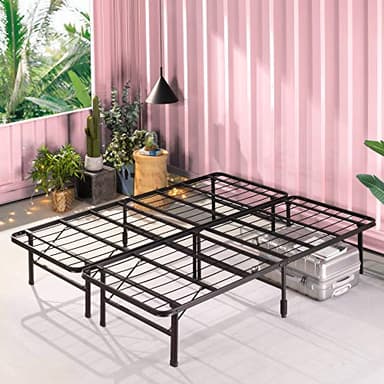ZINUS SmartBase Tool-Free Assembly Mattress Foundation, 14 Inch Metal Platform Bed Frame, No Box Spring Needed, Sturdy Steel Frame, Underbed Storage, Black, Full - Image 1