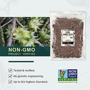 Soeos Star Anise Seeds 16 ounce (1 lb), Whole Chinese Star Anise Seed, Fresh and Pure Star Anise Pod, Non-GMO, Star Anise Spice for Desserts and Wines - Image 3
