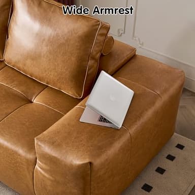 ovios Sectional Cloud Couch for Living Room, Modular Floor Sofa with Plush Corduroy, No Assembly Required, Big Comfy Couches Set with Fluffy Memory Foam, Stupendous U Shaped Sofas with Chaise, Brown - Image 8