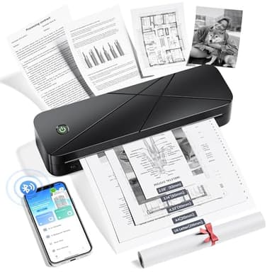 TATTMUSE Portable Printers Wireless for Travel, Inkless Printer for Phone & Laptop, Thermal Bluetooth Small Compact Mobile Printer for Home Use, Support 8.5" X 11" US Letter & A4 Size - Image 1
