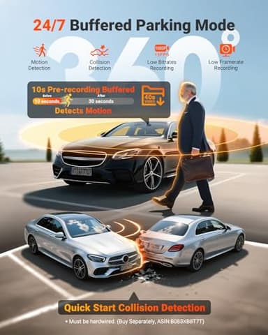 Vantrue N5S 4 Channel 360 Degree WiFi Dash Cam, STARVIS 2, IR Night Vision, 2.7K+1080P*2+1440P Front Rear Inside Dashcam, Voice Control, GPS, 24 Hours Parking Mode, LTE Support, Support 1TB Max - Image 6