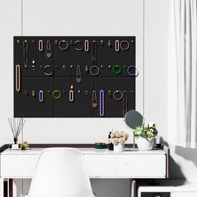 MaxGear Large Cork Board for Wall 36" x 24", Black Bulletin Board, 6 Pack Felt Wall Tiles with Pushpins, Cork Boards for Office Push Pin Board Tack Board Felt Board - Image 9