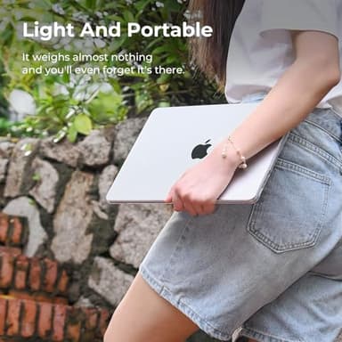 EooCoo Case Compatible with MacBook Air 13 inch M4 2025 2024 2023 2022 M3 M2 A3240 A3113 A2681, Crystal Hard Shell Scratch Resistant Protective Cover Compatible for MacBook Air 13.6 inch Case, Clear - Image 4