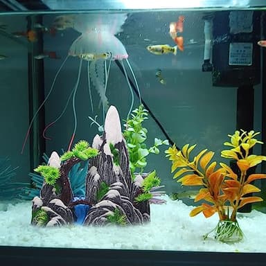 Saim Aquarium Mountain View Stone Decoration, Resin Rockery Fish Hiding Cave Fish Tank Accessories Decorations - B - Image 2