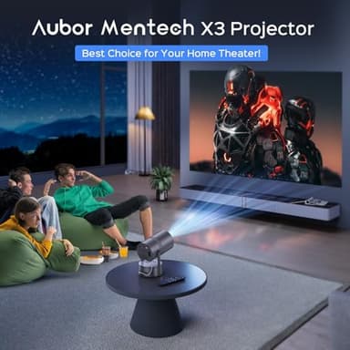 [Built-in Battery] Mini Projector with Wifi and Bluetooth, 4K 1080P Supported 270° Rotatable 150'' Screen Auto Keystone Home Outdoor Portable Smart Projector for Phone/TV/Laptop/HDMI, Iron Grey - Image 7