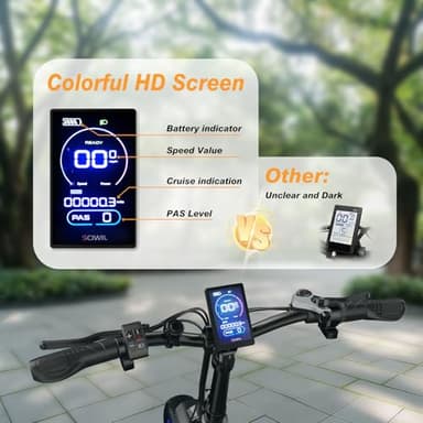 1000W Folding Electric Bike, 48V 20AH Large Removable Battery E Bike, 30+MPH, 60 Miles Max Range, 20" Fat Tire EBike for Adults, Adult Electric Bicycles for Commute Beach Snow,Dark Black - Image 5